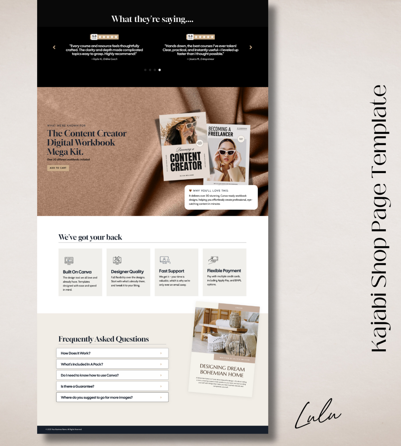Lulu Shopping Page Template Mockup