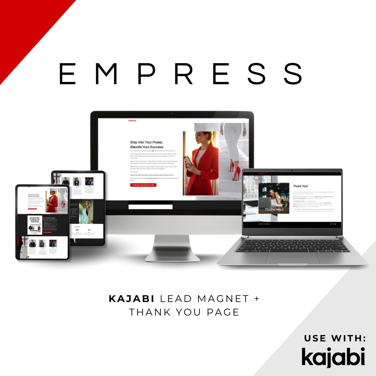 Empress Lead Magnet Kajabi Landing Page Template