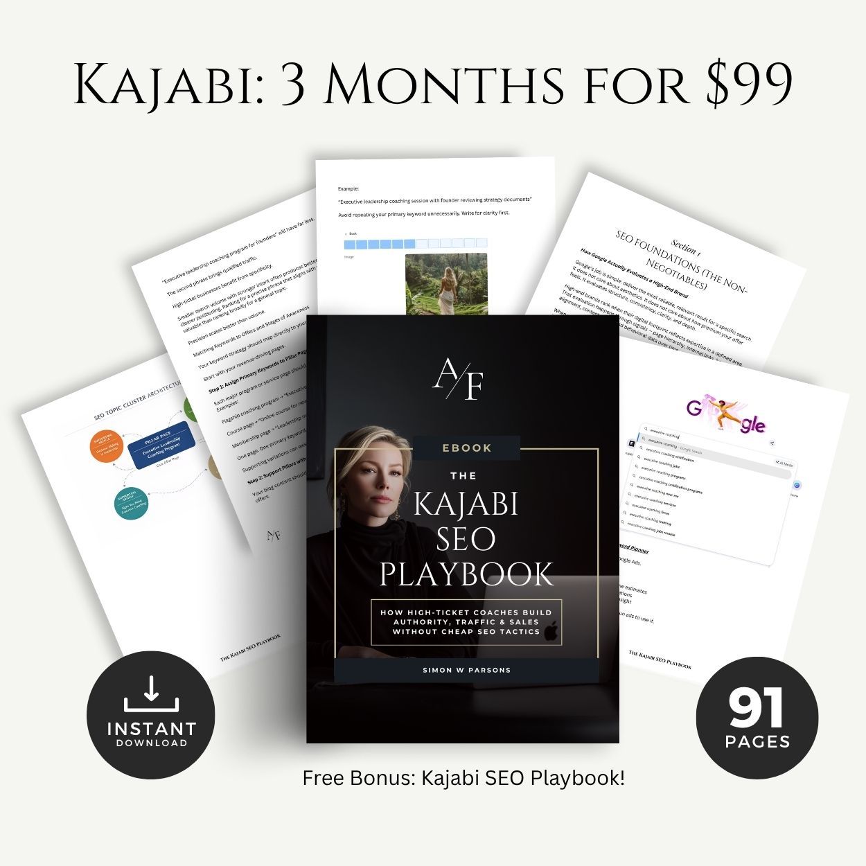 Kajabi 3 for $99 Deal with Bonus SEO Guide