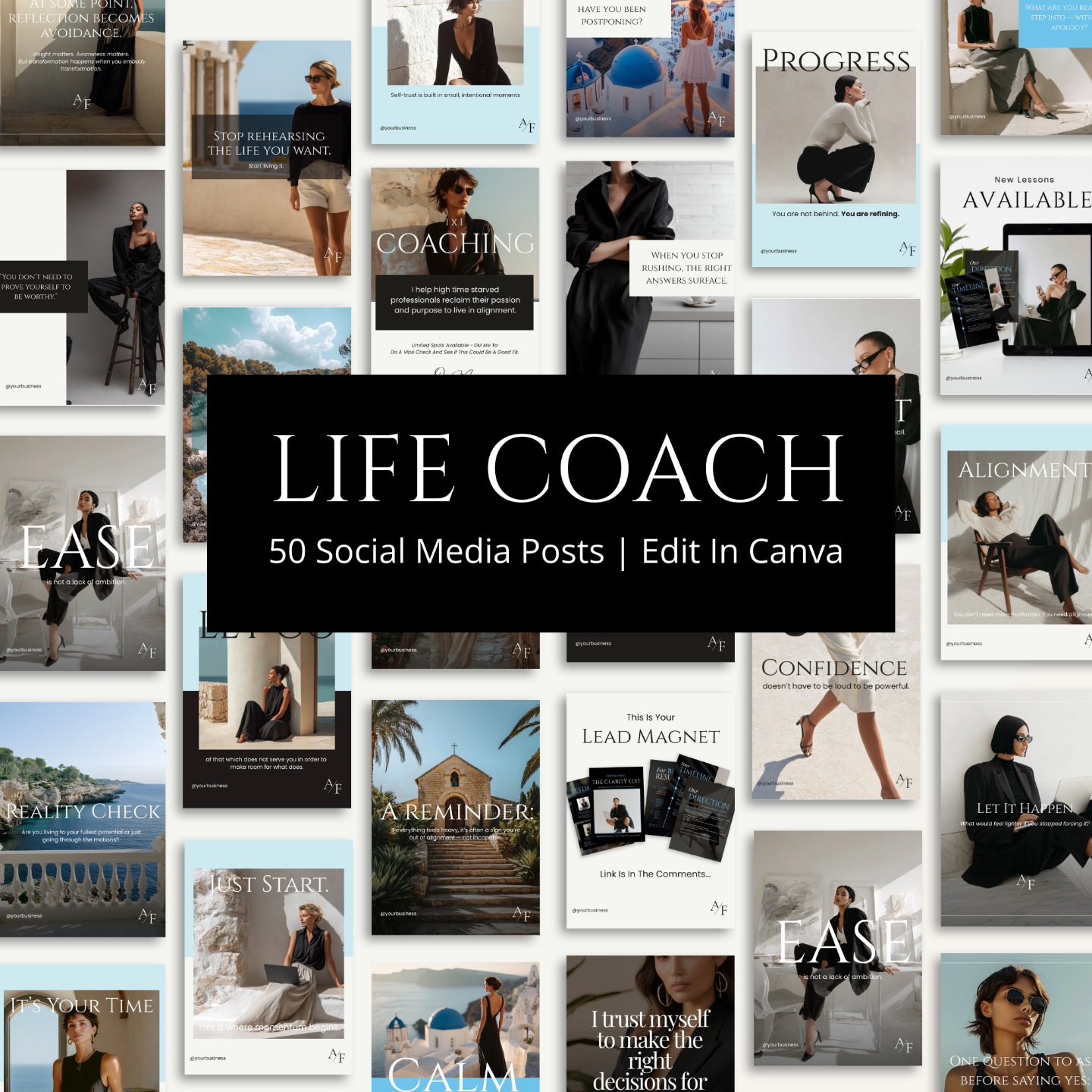 Life Coach Social Media Post Canva Templates