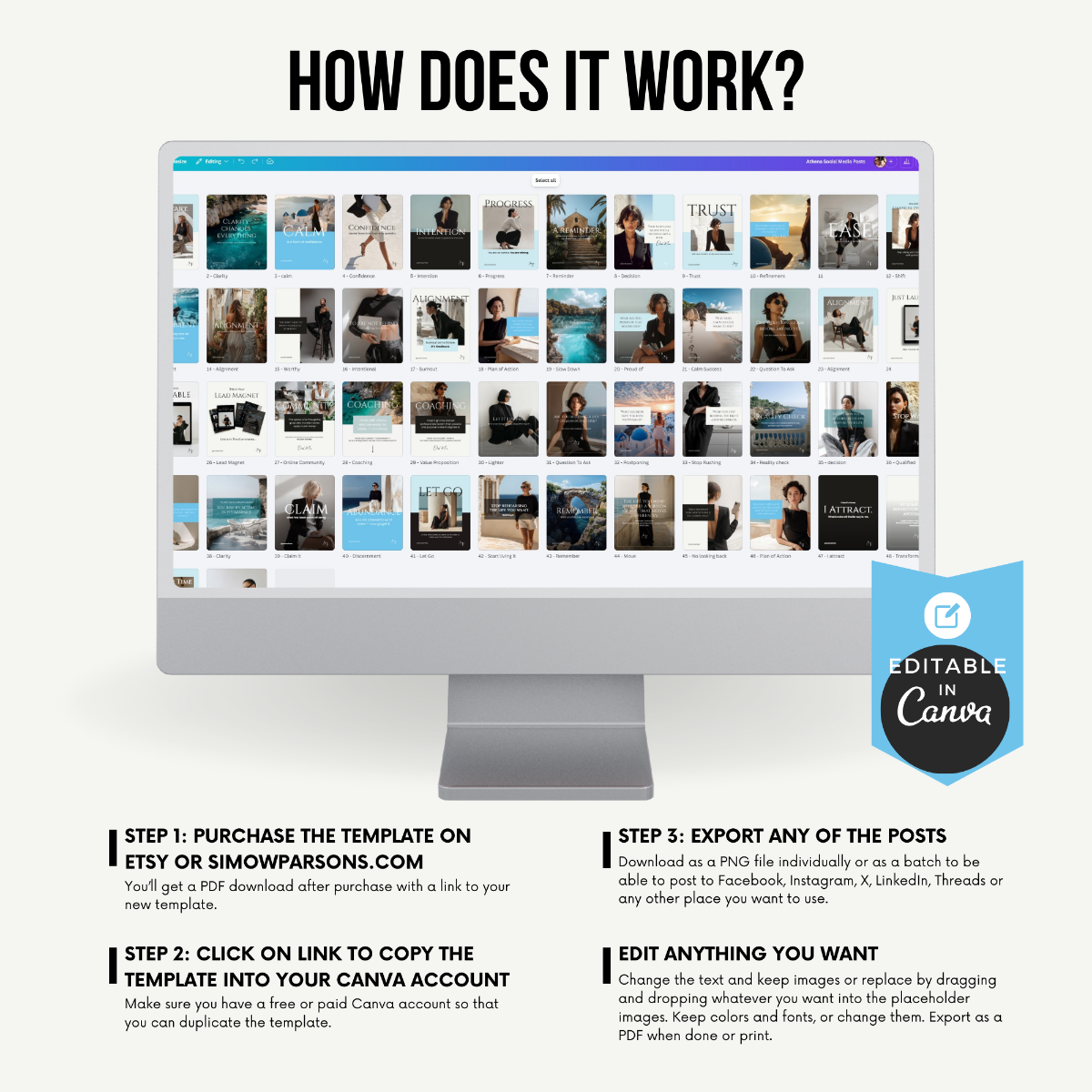 Canva social media templates easy edit for Instagram