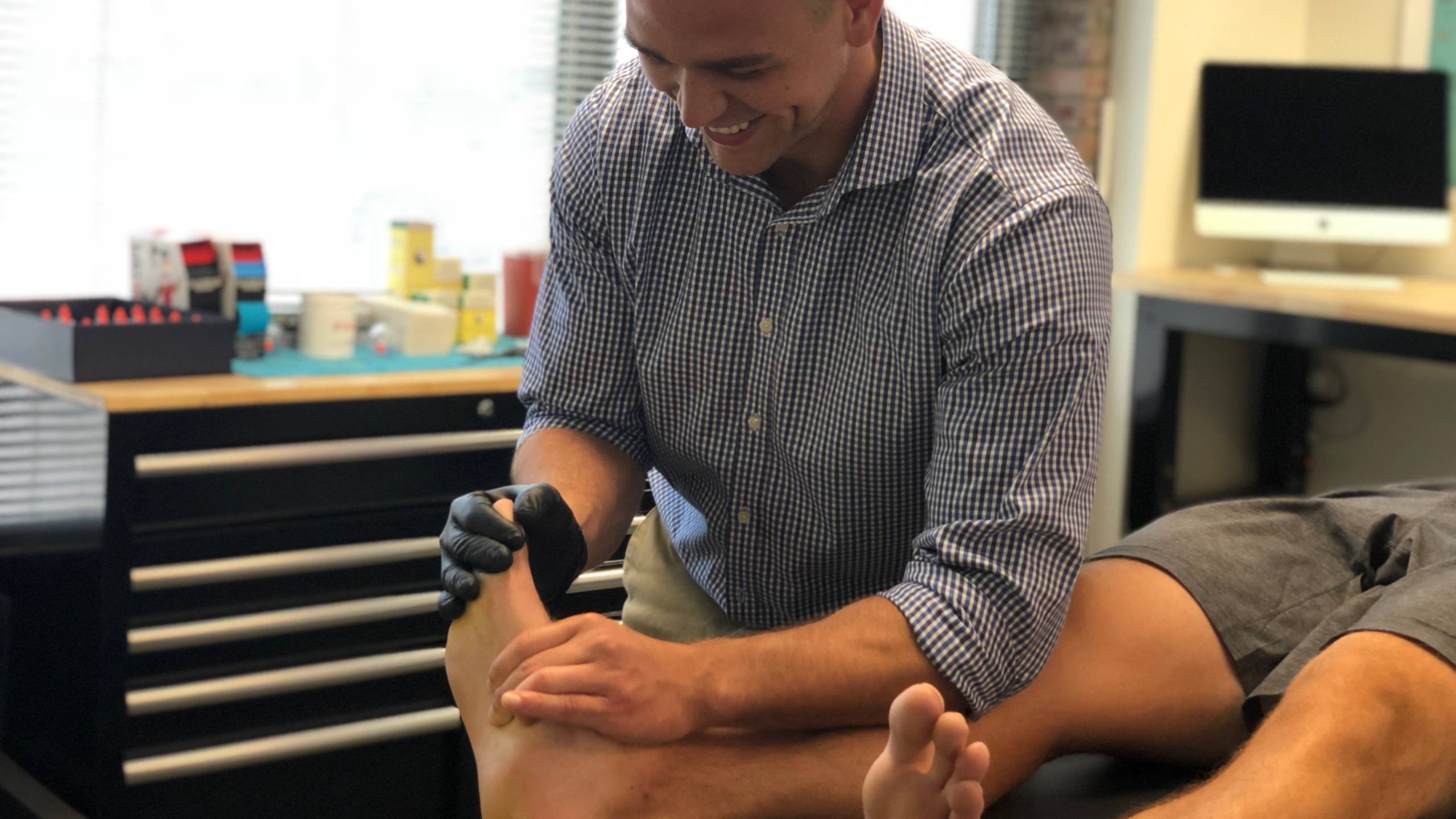 Image of fascial manipulation therapy for tissue restriction relief in sports chiropractic care at Westy Sports Chiro in Westminster CO.