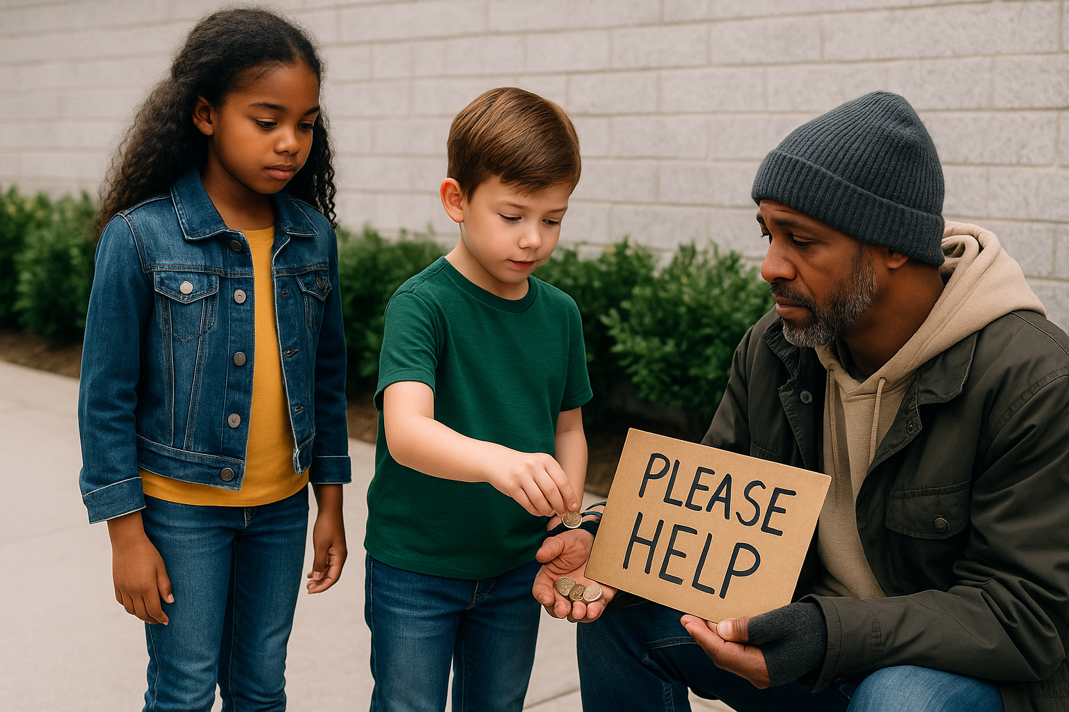 kids learning to give back