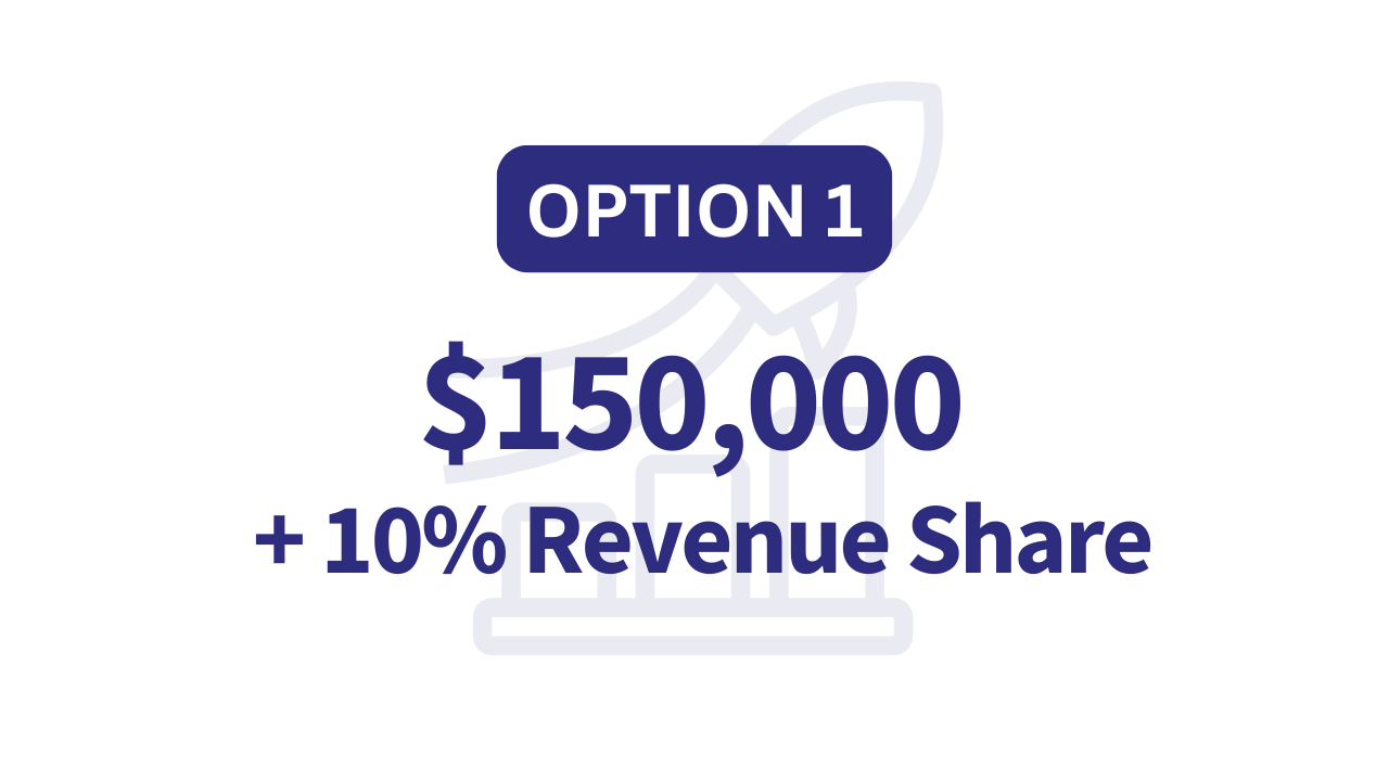 Option 1: $150K + 10% Revenue Share