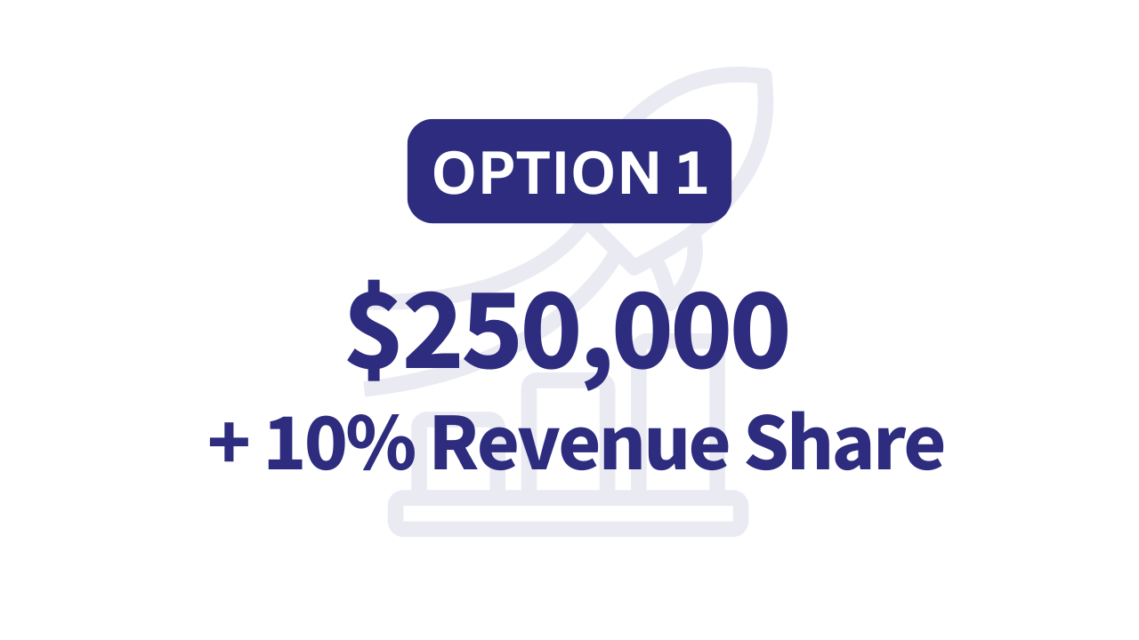Option 1: $150K + 10% Revenue Share