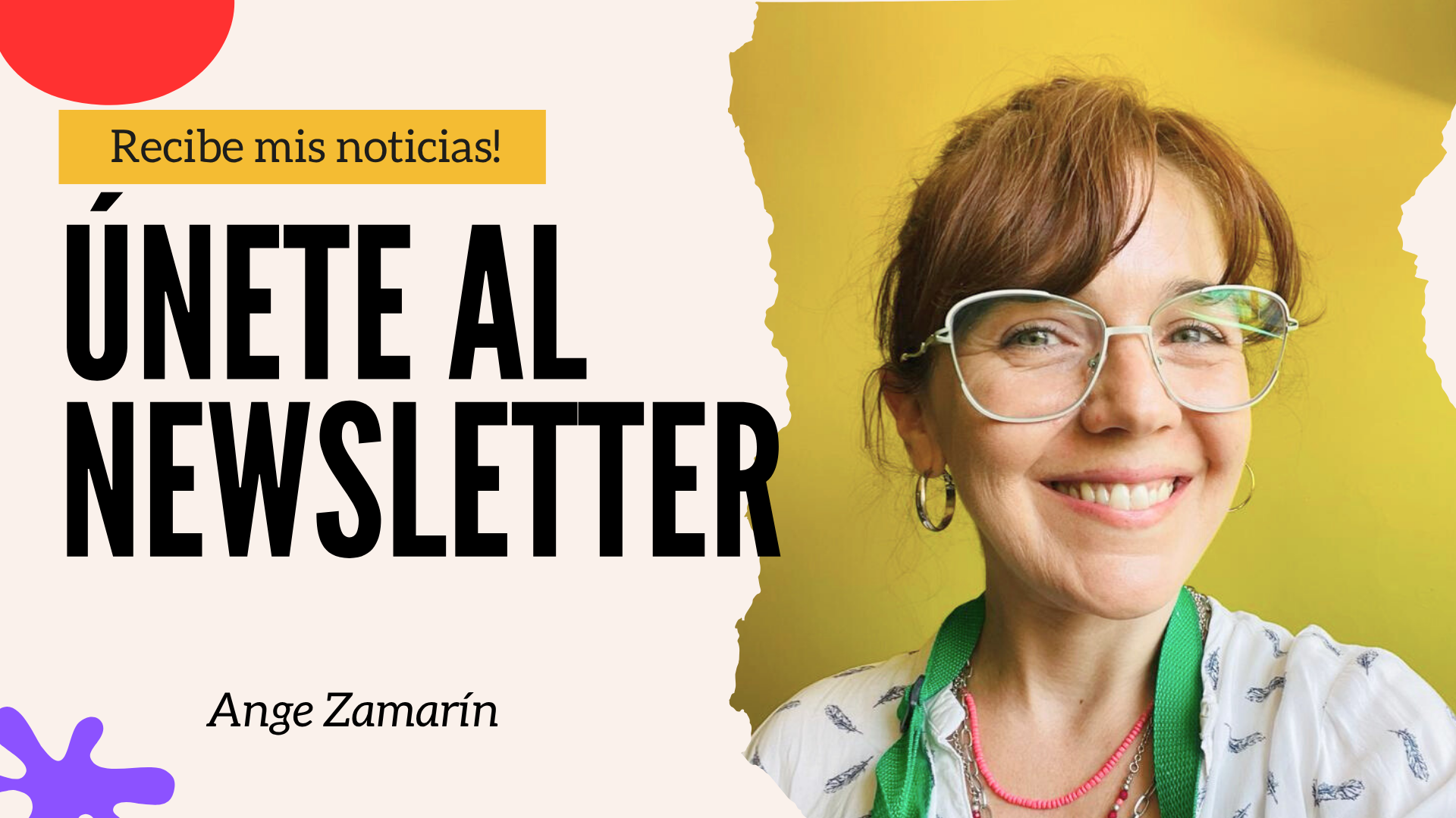 Ange Zamarin te invita a unirte a su lista de correo