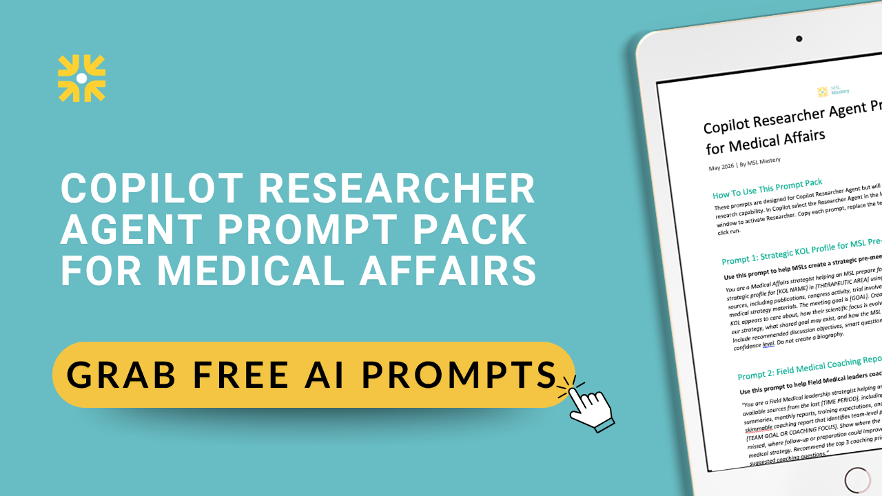 Copilot Researcher Agent Prompt Pack for Medical Affairs