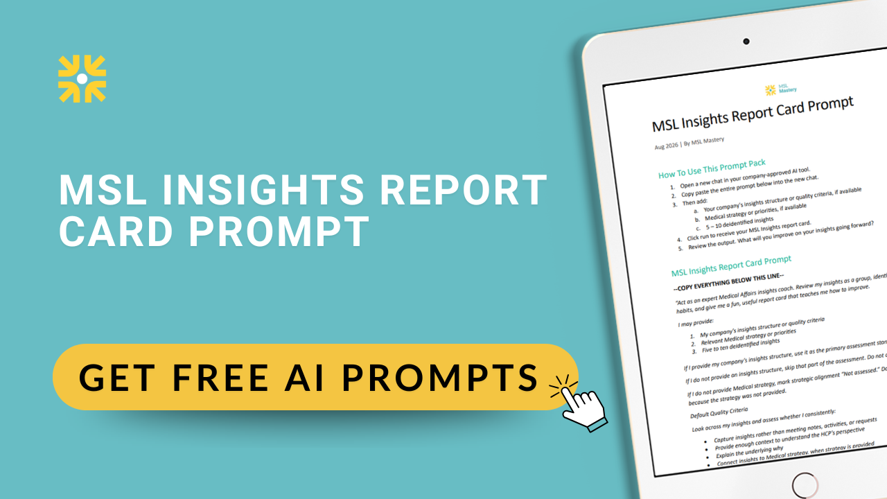 MSL Insights Report Card Prompt