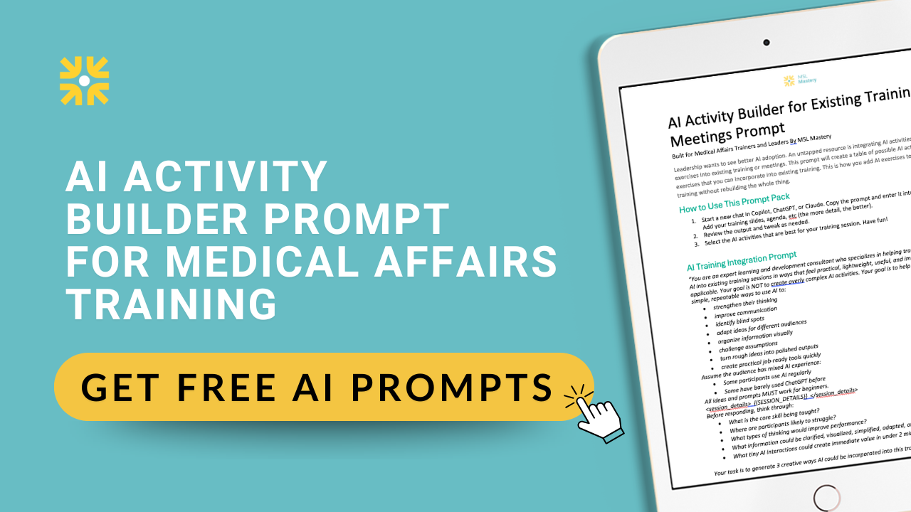 AI Activity Builder Prompt For Medical Affairs Training
