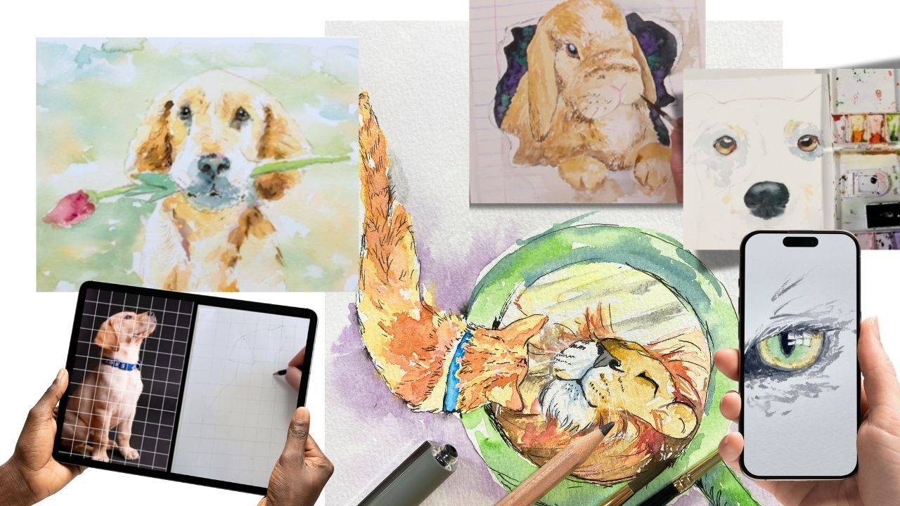 watercolour landscapes