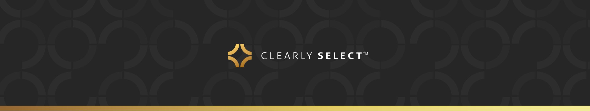 Banner with the Clearly Select logo