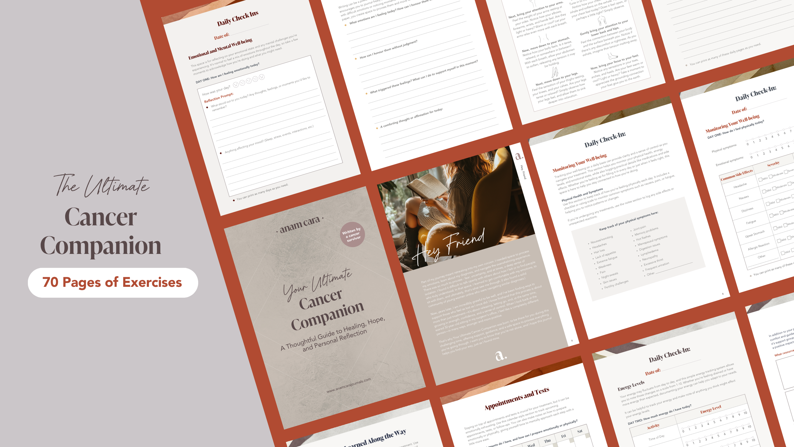 Inside the Cancer Companion Journal Exercise Pages