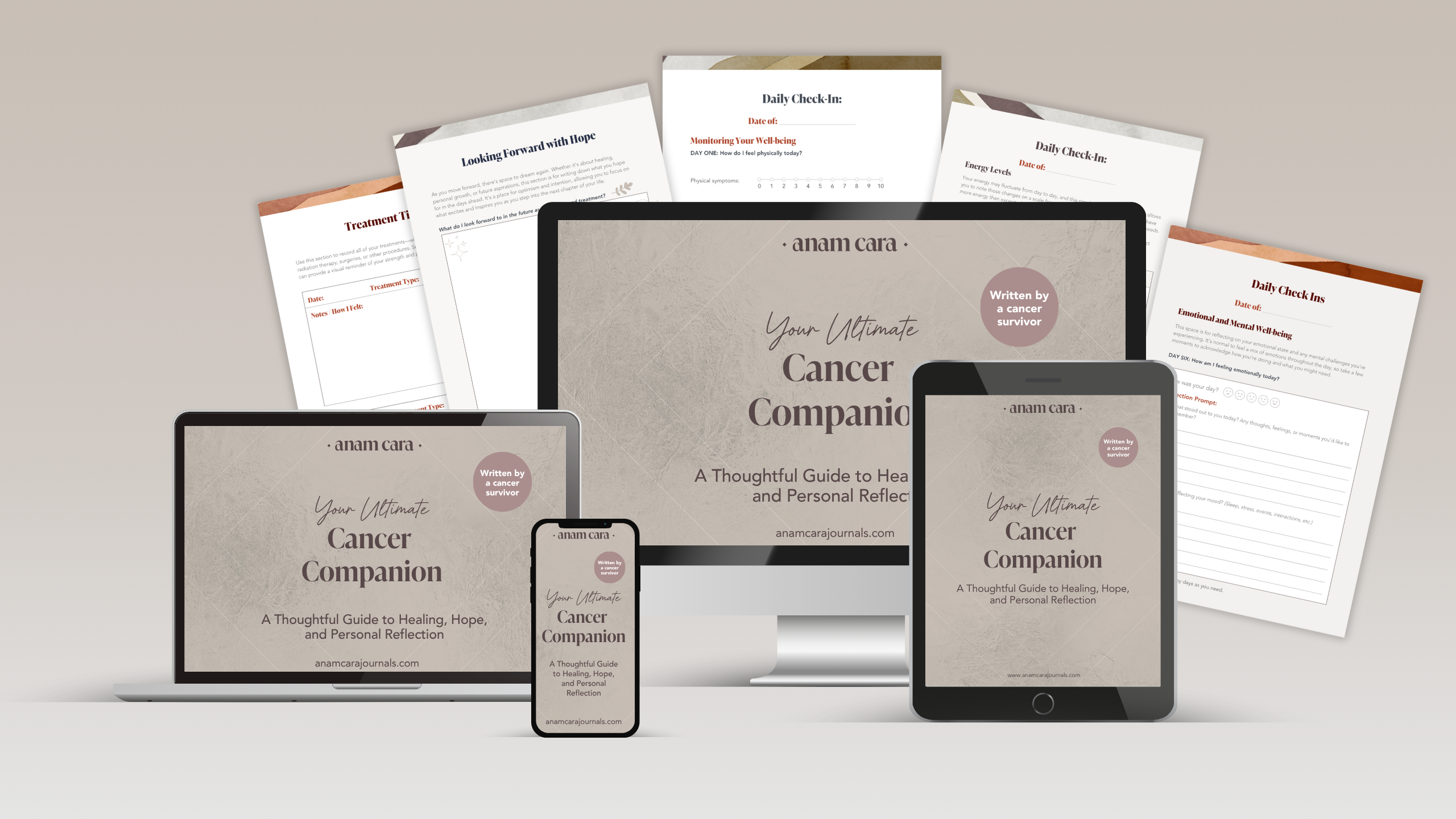 Preview of the cancer Companion Printable Journal 