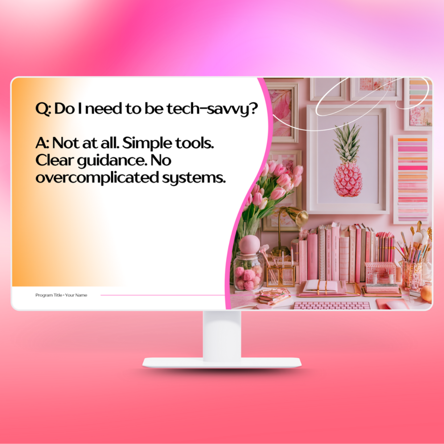 The Safe Yes FAQ Slides template mockup