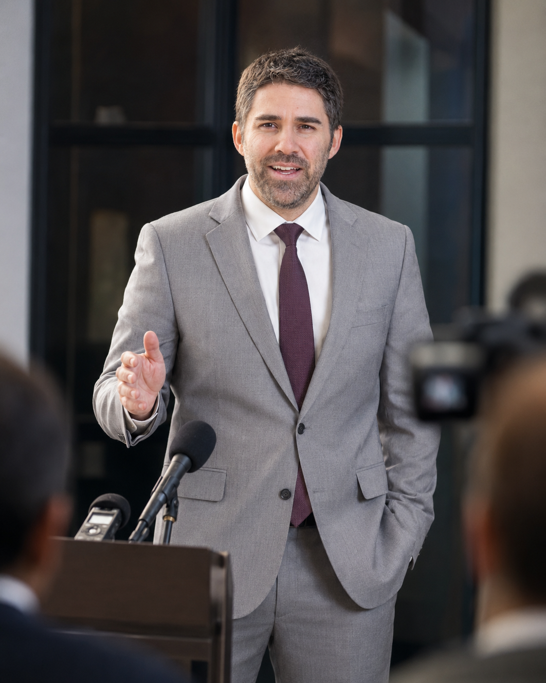 Joe Camarlinghi participating in a professional media interview as part of PR and spokesperson training