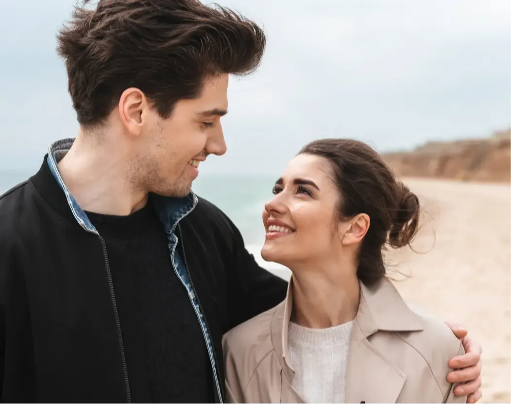 Couple near the sea