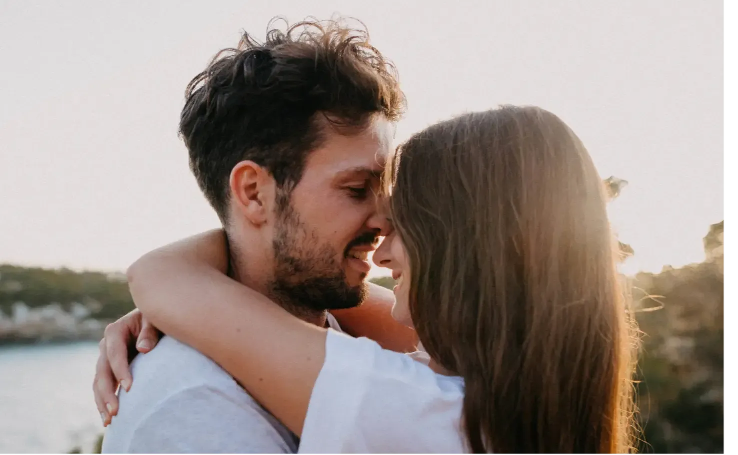 Couple hugging