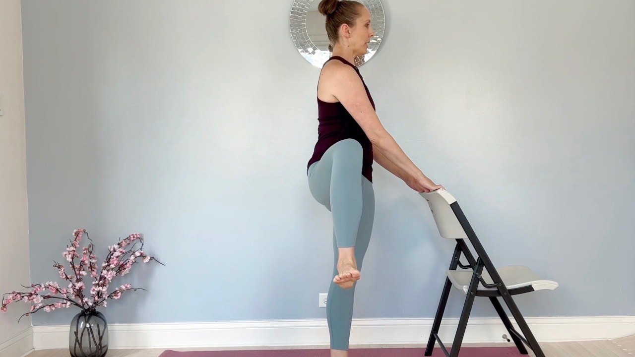 Boy on a ladder listening to the heart of a skeleton referring to joint health in the Joint Mobility 101 course.