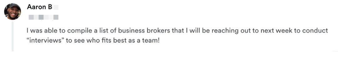 Aaron testimonial screenshot