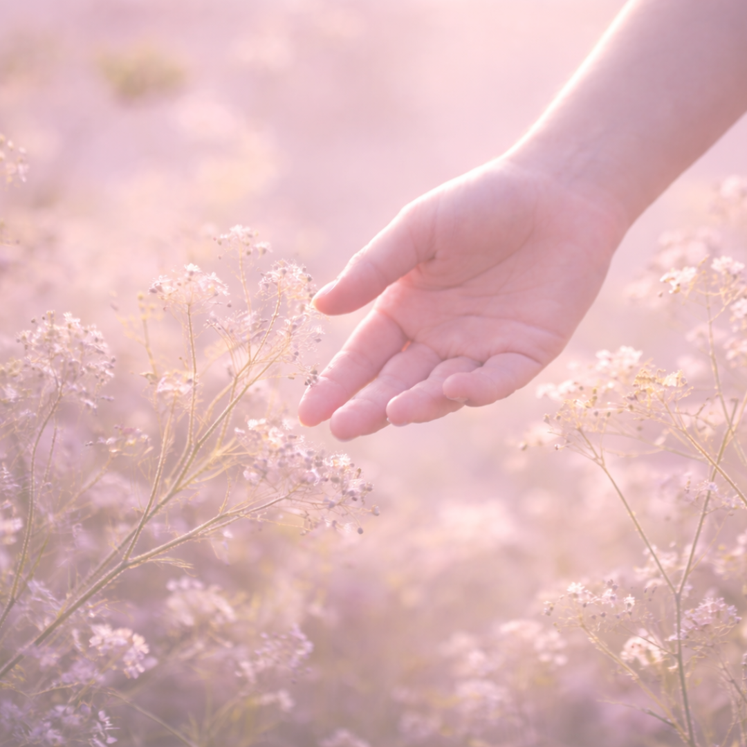 hands with flowers