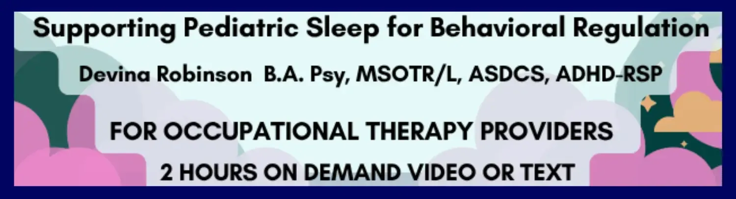 Course cover 2 hour on demand webinar for occupational therapy practitioners.