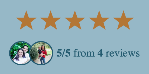 Badge icon with 5 out of 5 Star Reviews from Testimonial.to reviews from other parents