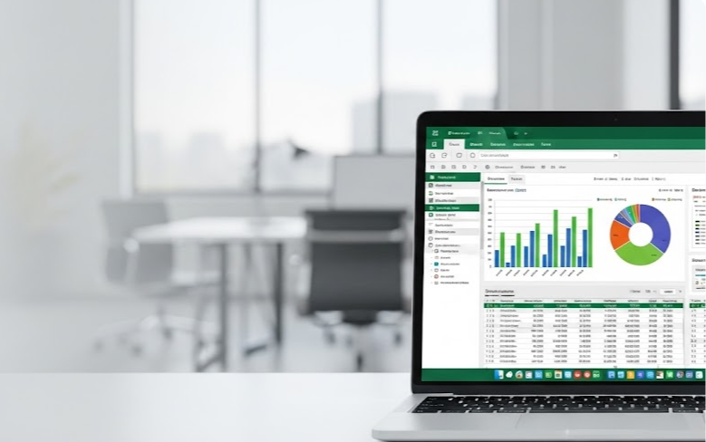 Professional Microsoft Excel dashboard with custom charts and data visualization for business solutions