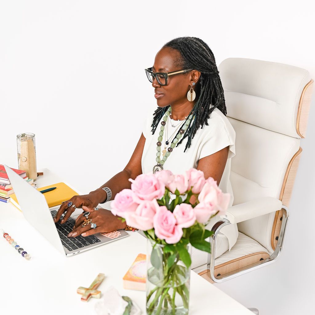 Dr. Makeba holding space for emotional release and renewal.