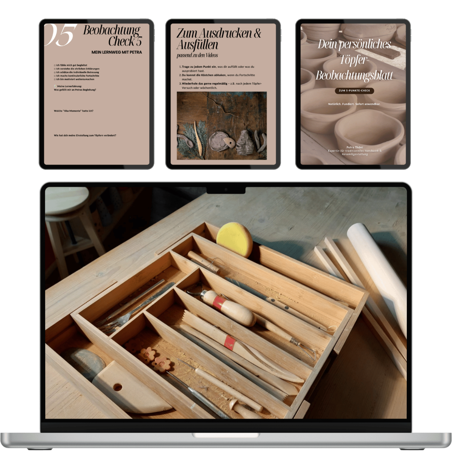 Petra Thöni, Expertin für Töpferkunst, erklärt dir ehrlich, was beim Töpfern wirklich möglich ist. Keine falschen Versprechungen, sondern Klarheit, Techniken ohne Töpferscheibe und ehrliche Antworten, wie du zu Hause starten kannst.