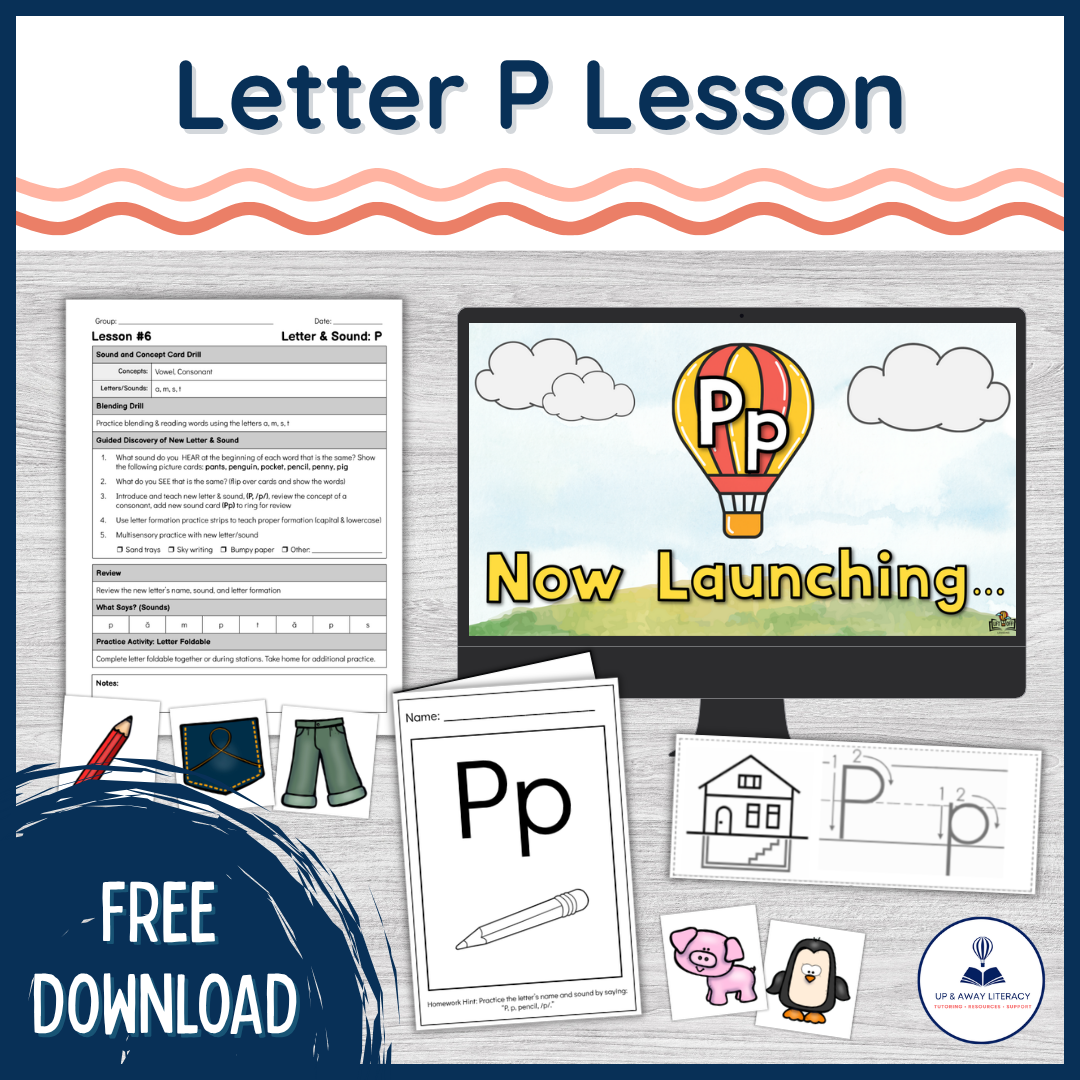 Digital letter and sound lesson for letter P