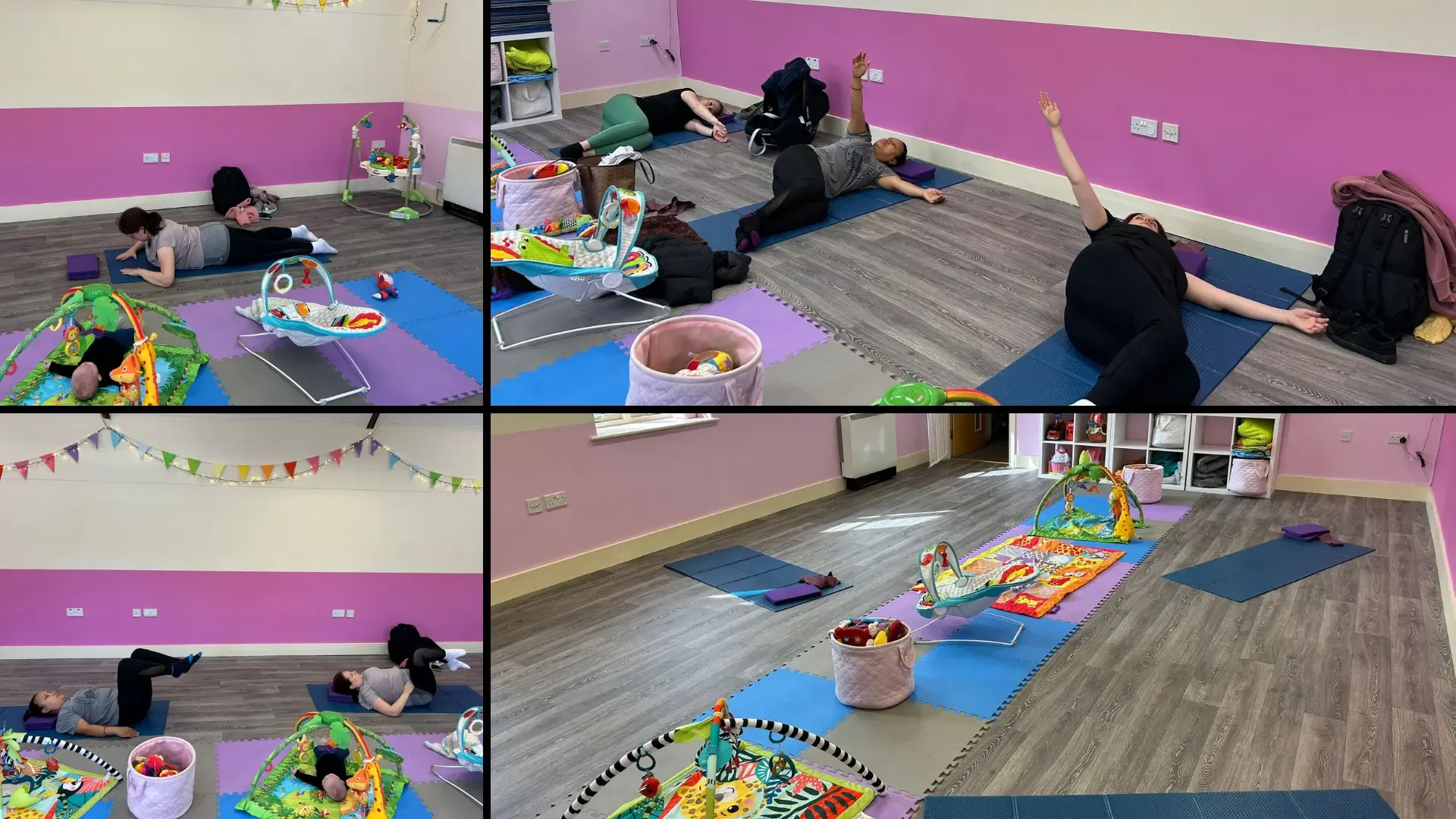 alt="mum and baby Pilates class in basingstoke, postnatal exercise and ladies only exercise with children"