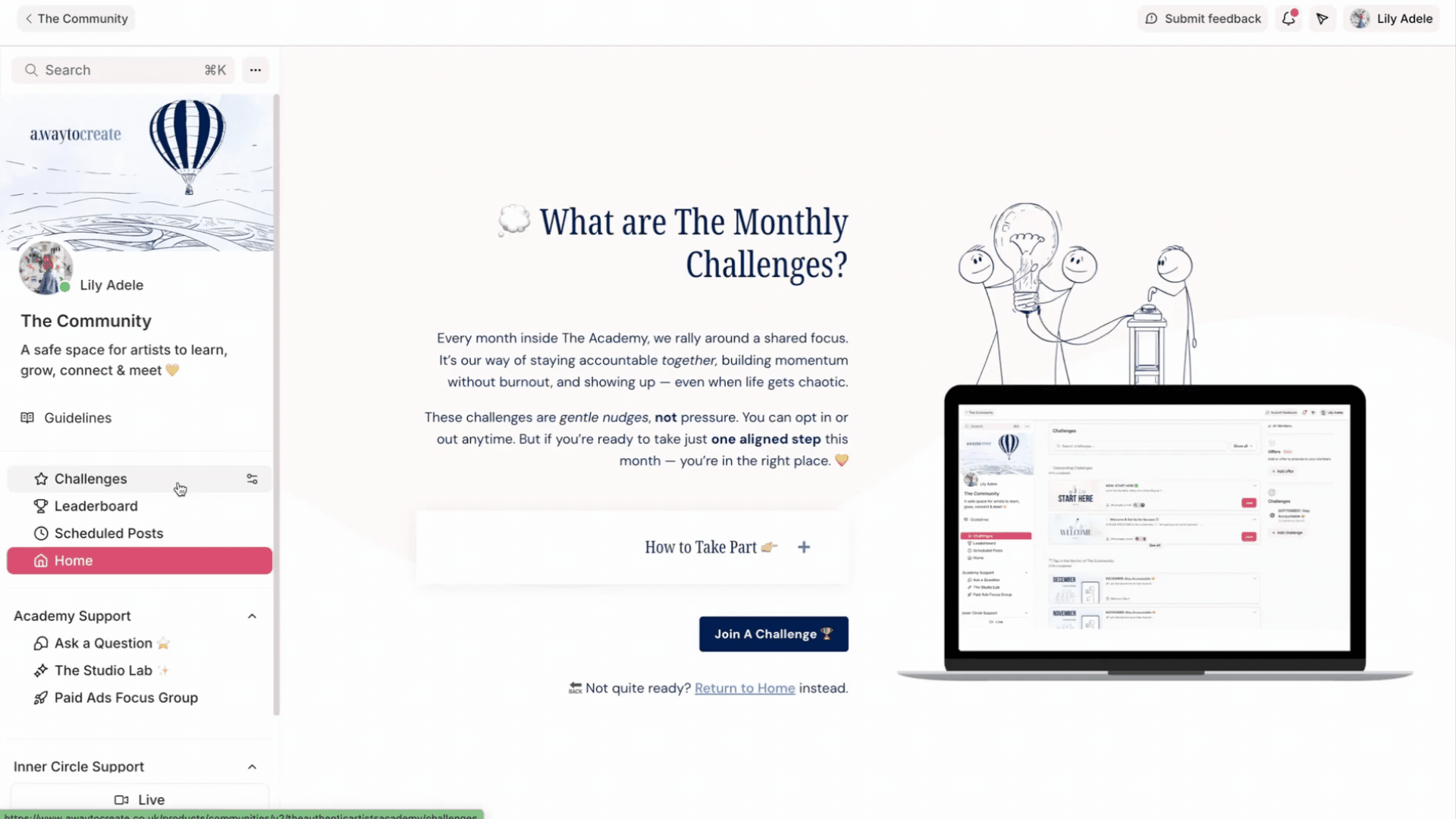 How to join the monthly challenges demo