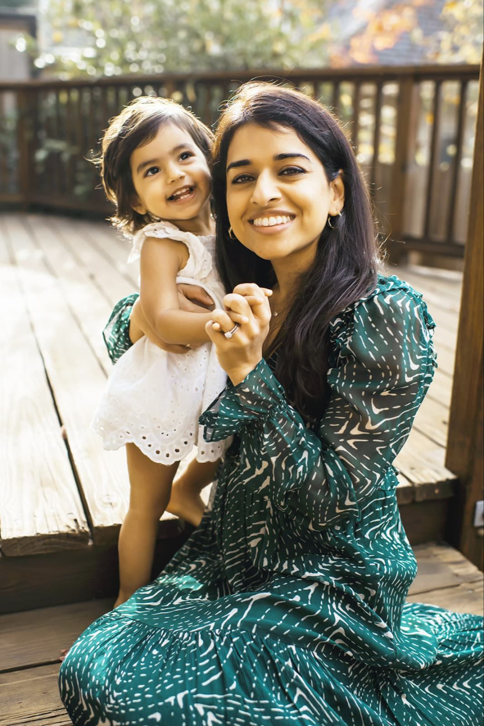 Shivani Berry, Founder of Career Mama and her child