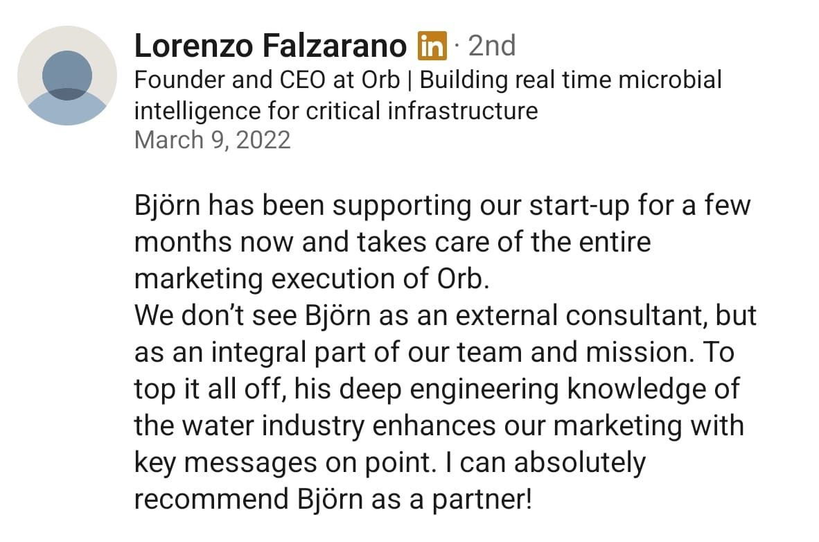 Lorenzo Falzarano, Founder and CEO of Orb, testimonial for Interius Solutions