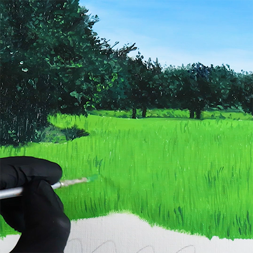 Peinture de paysage à l’huile dans un style réaliste