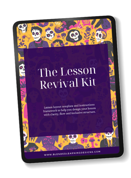 Tablet showing the Lesson Revival kit cover.