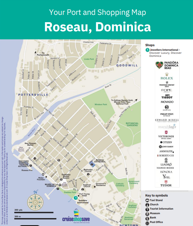 Dominica Cruise Port Map