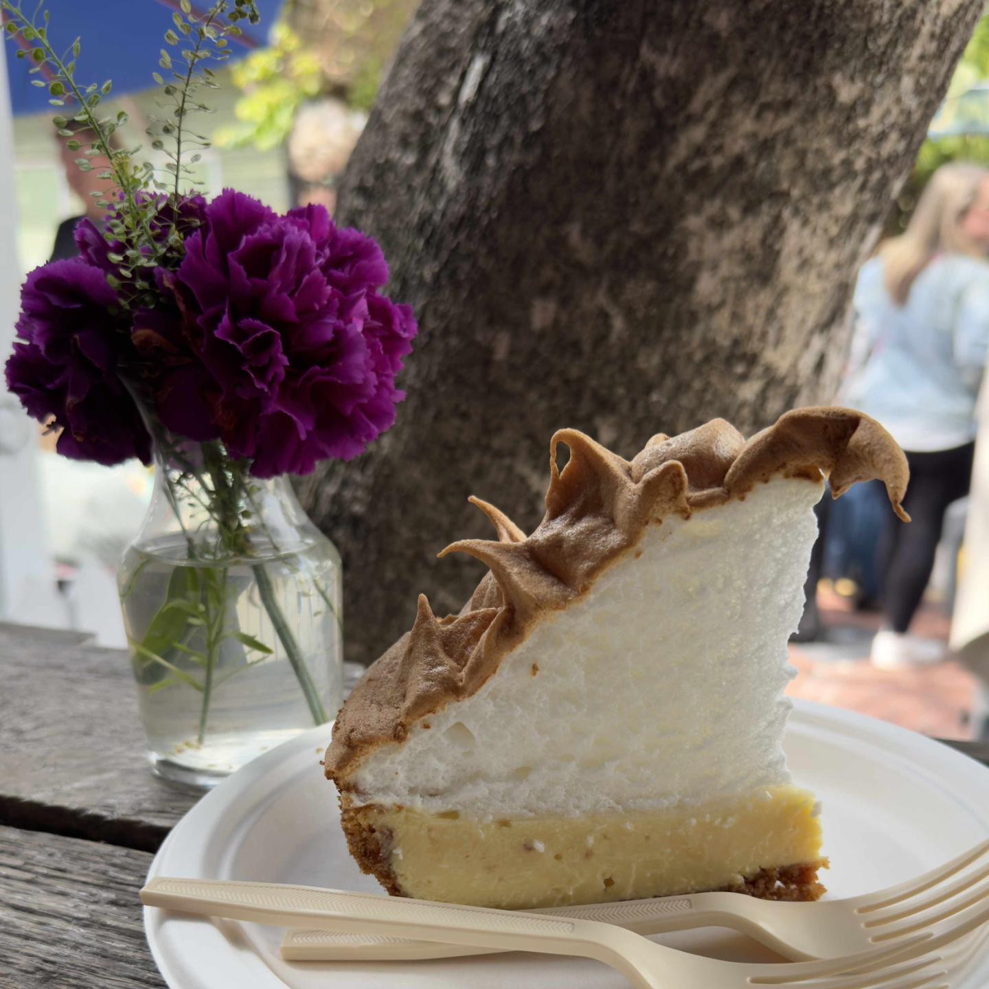 Slice of classic Key West Key Lime Pie
