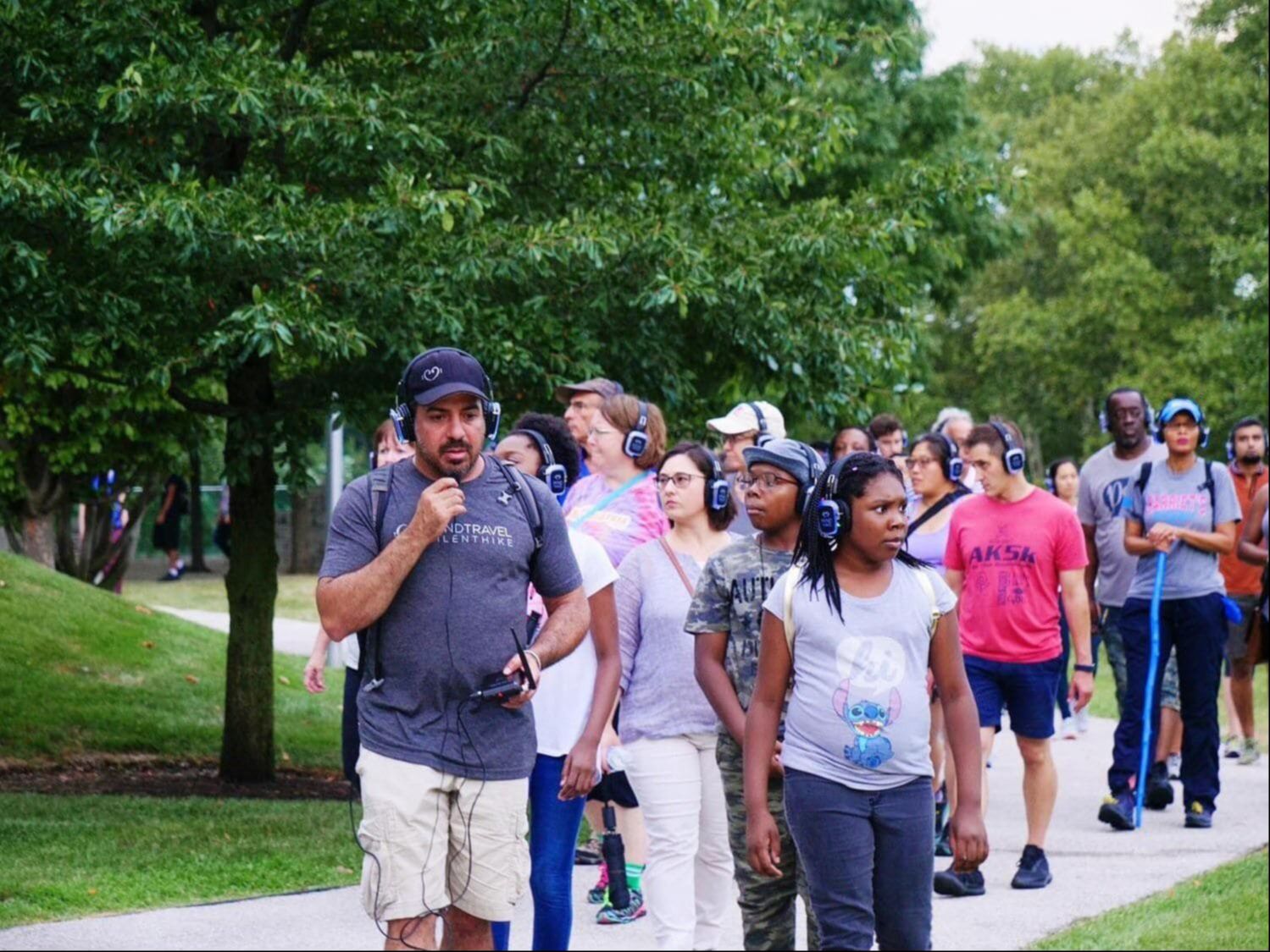 silent walk outdoors