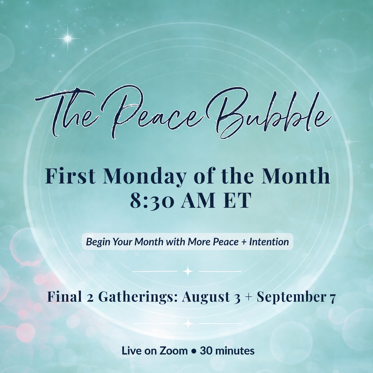 The Peace Bubble - Yours to Enjoy Weekly
