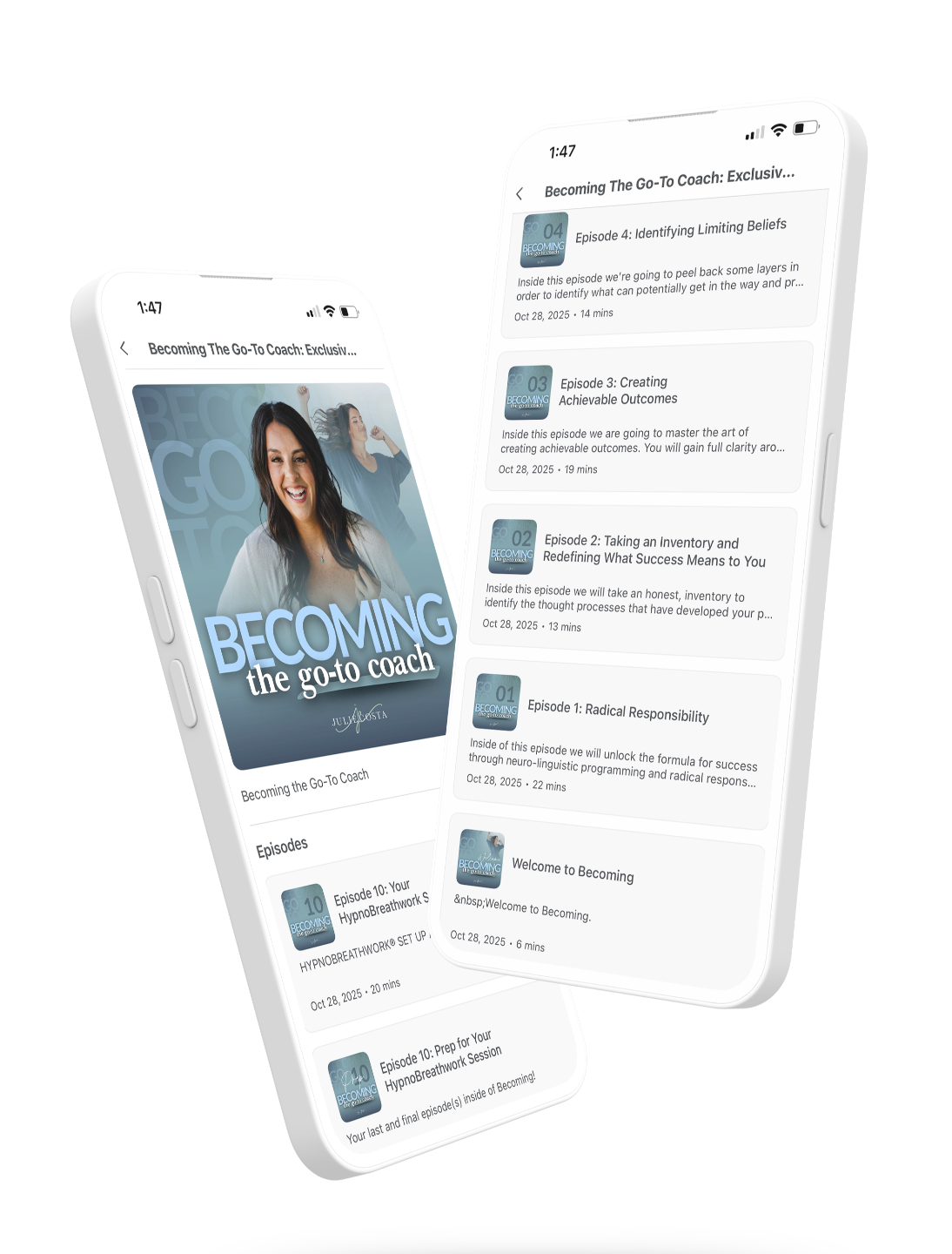 Becoming Podcast on iPhone