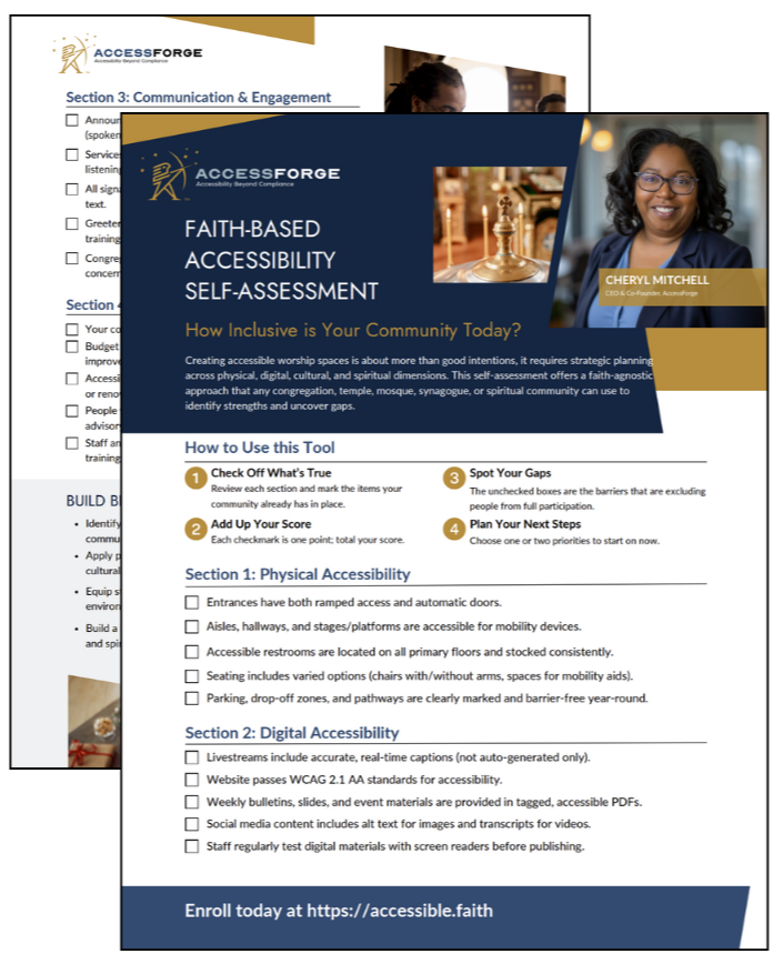 Mock-up of the PDF assessment