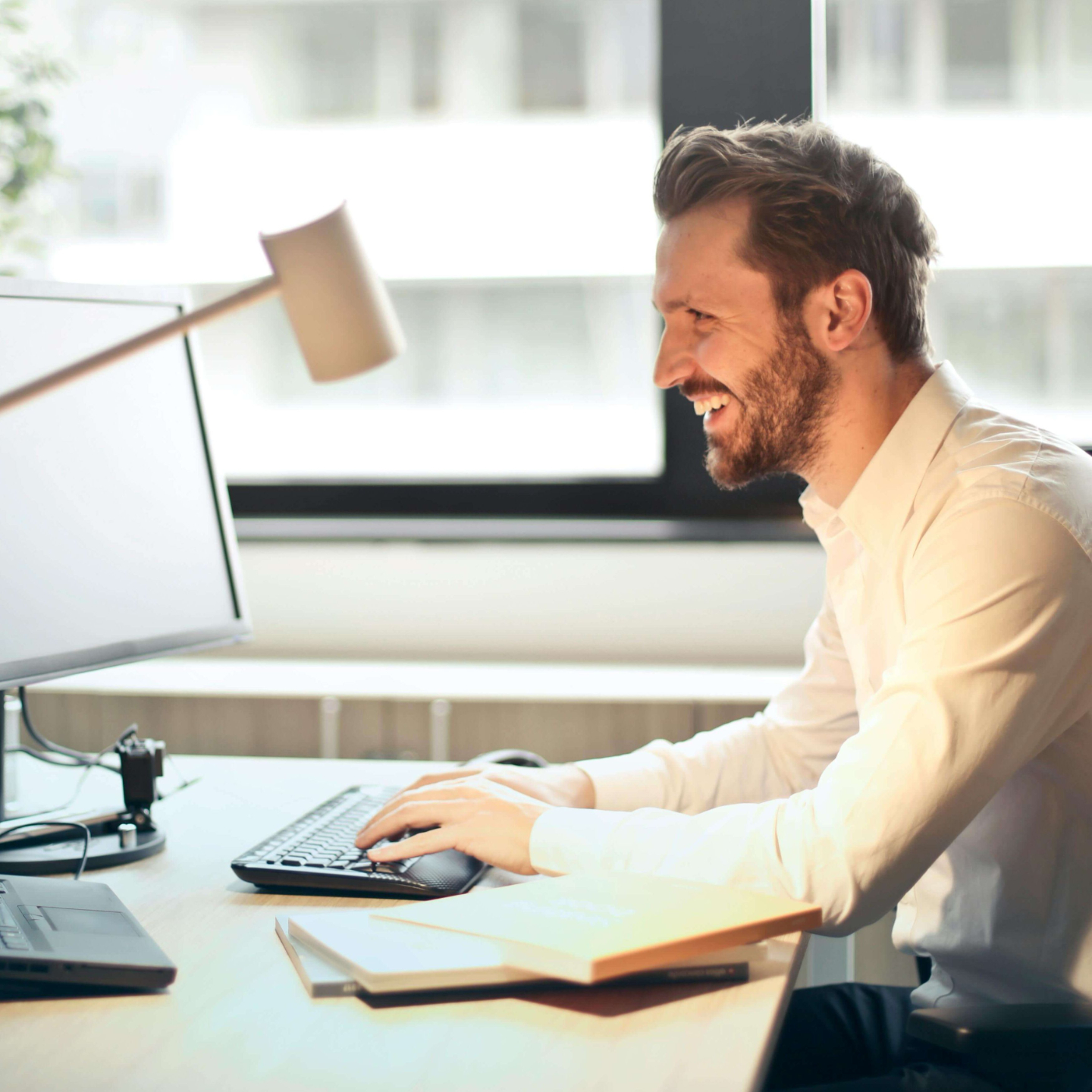 a man smiling picture