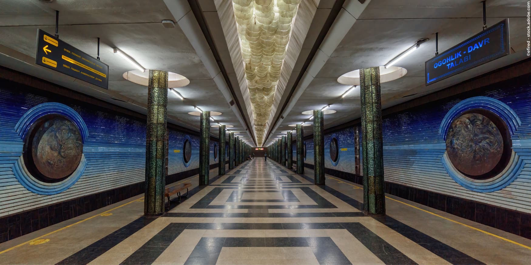 metrostation in Tasjkent (Oezbekistan)