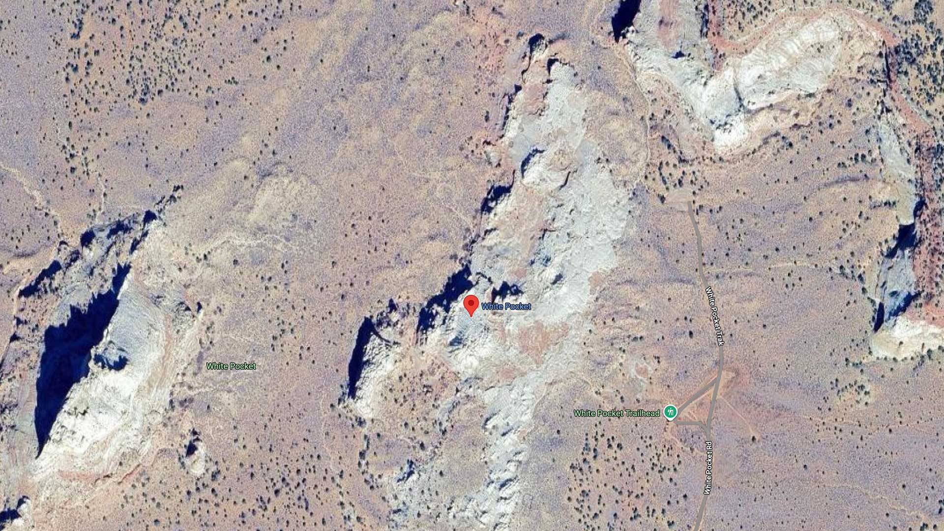 Map of White Pocket, Arizona
