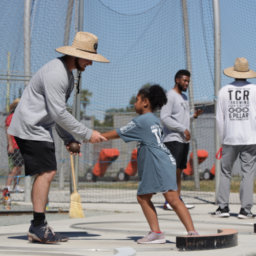Shot put and discus summer throws camp IOWA