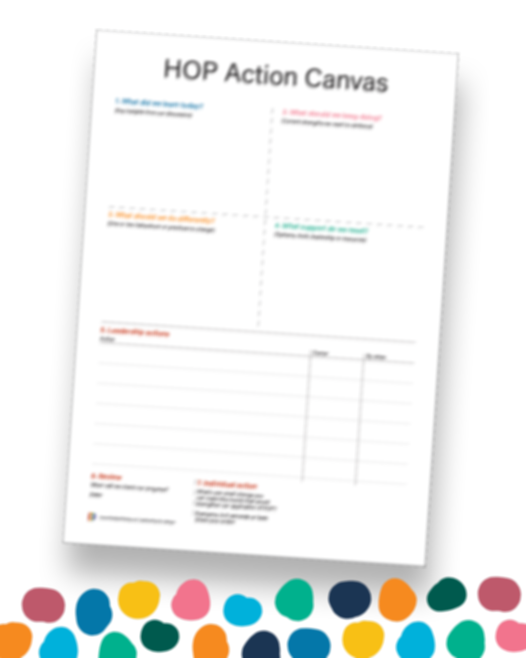 HOP Action Canvas Image