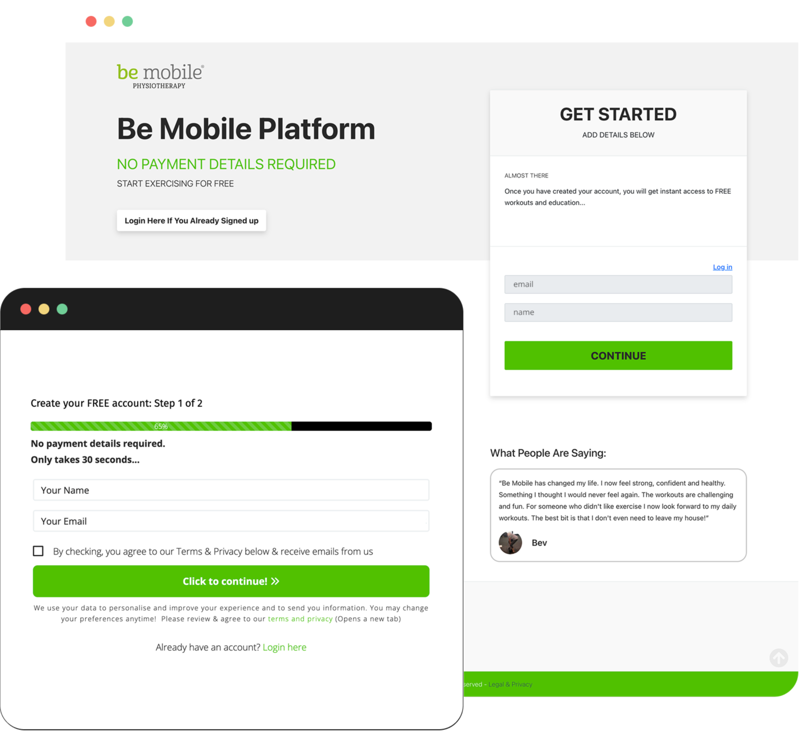 Website & mobile design London | Sales page of personalised nutrition brand