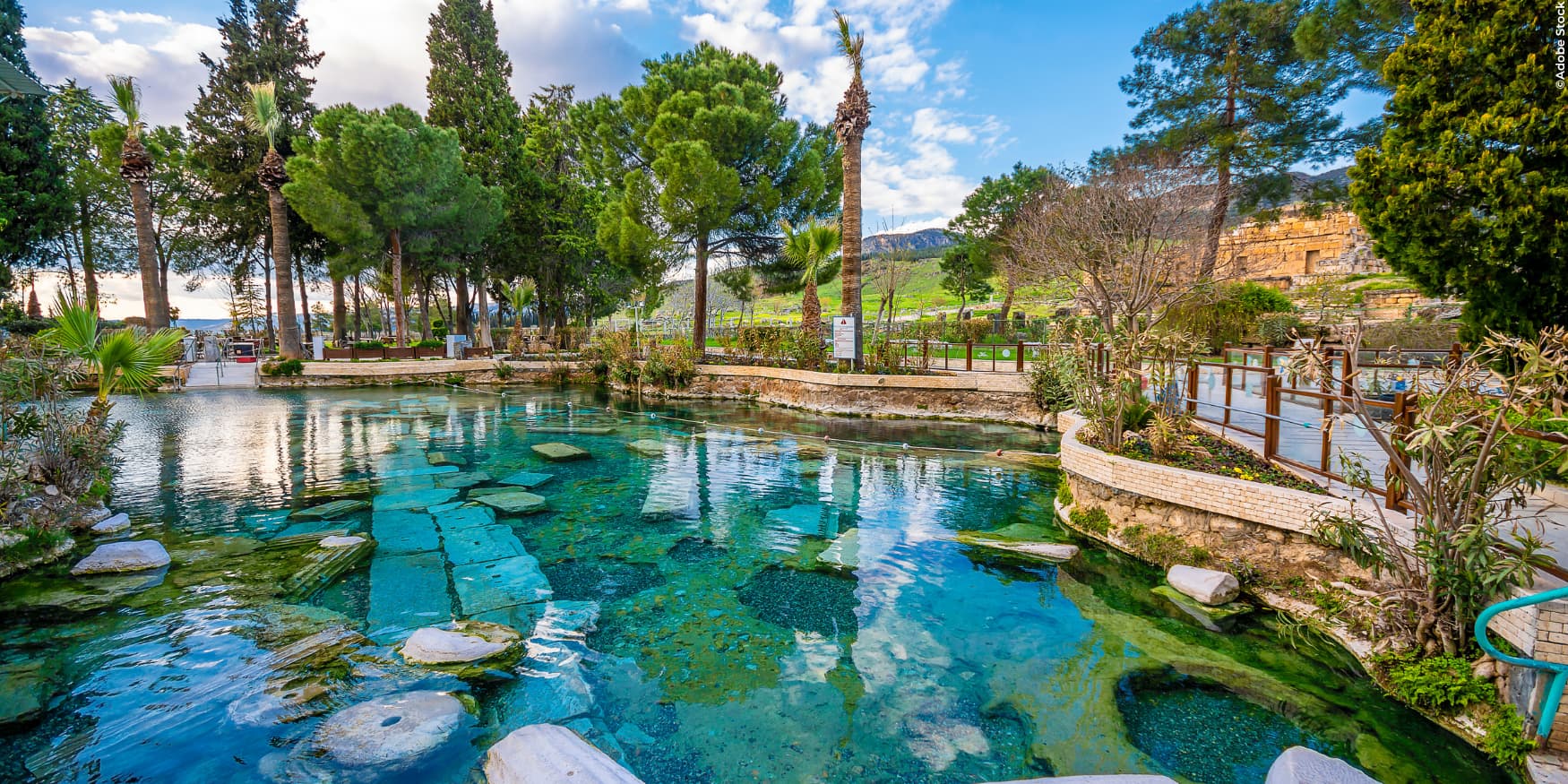Cleopatra's poel in Hierapolis nabij Pamukkale (Turkije)