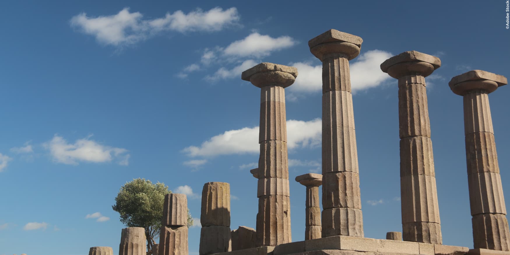 ruïnes van de Tempel van Athena in Assos, Turkije